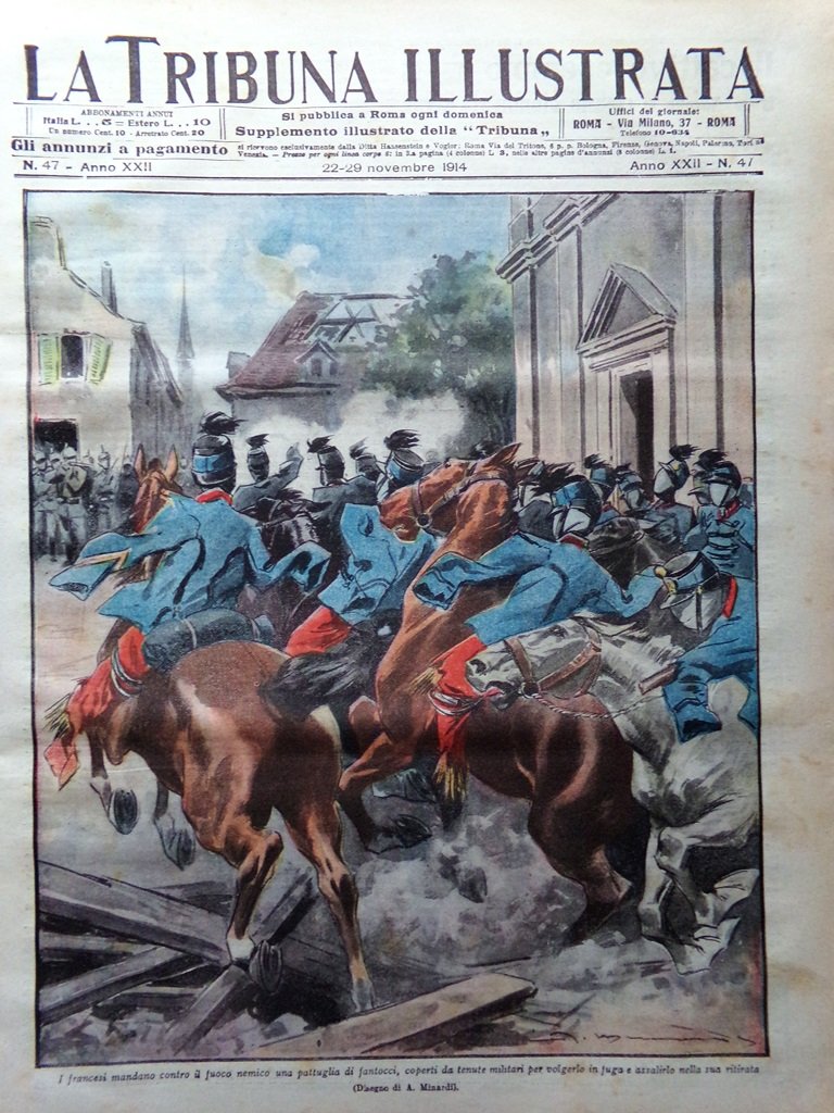 La Tribuna Illustrata 22 Novembre 1914 WW1 Nieuwpoort Tsingtao Reims …