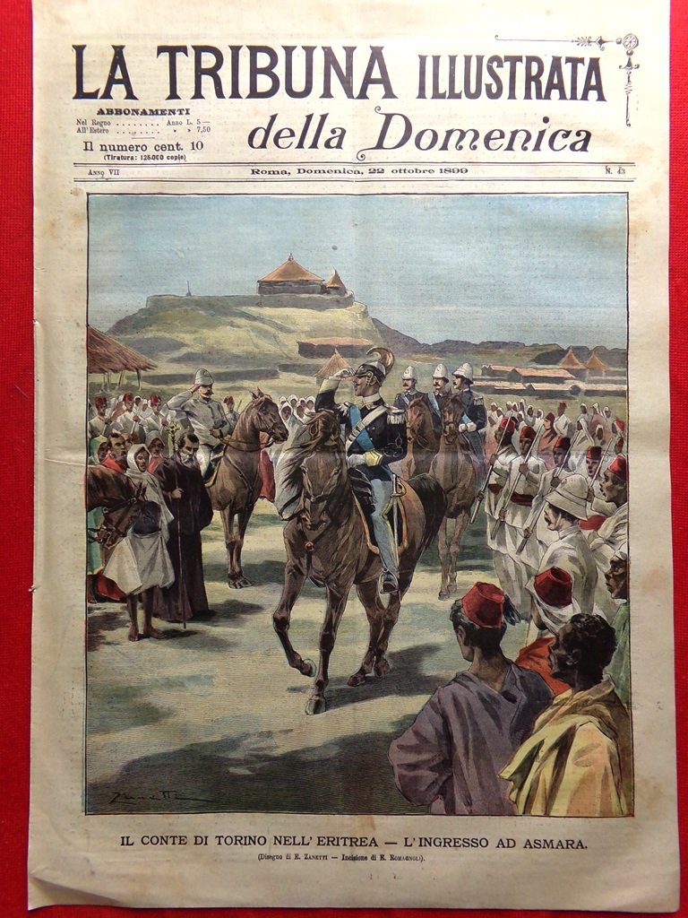 La Tribuna Illustrata 22 Ottobre 1899 Alluvioni Salernitano Bonfadini Berndorf