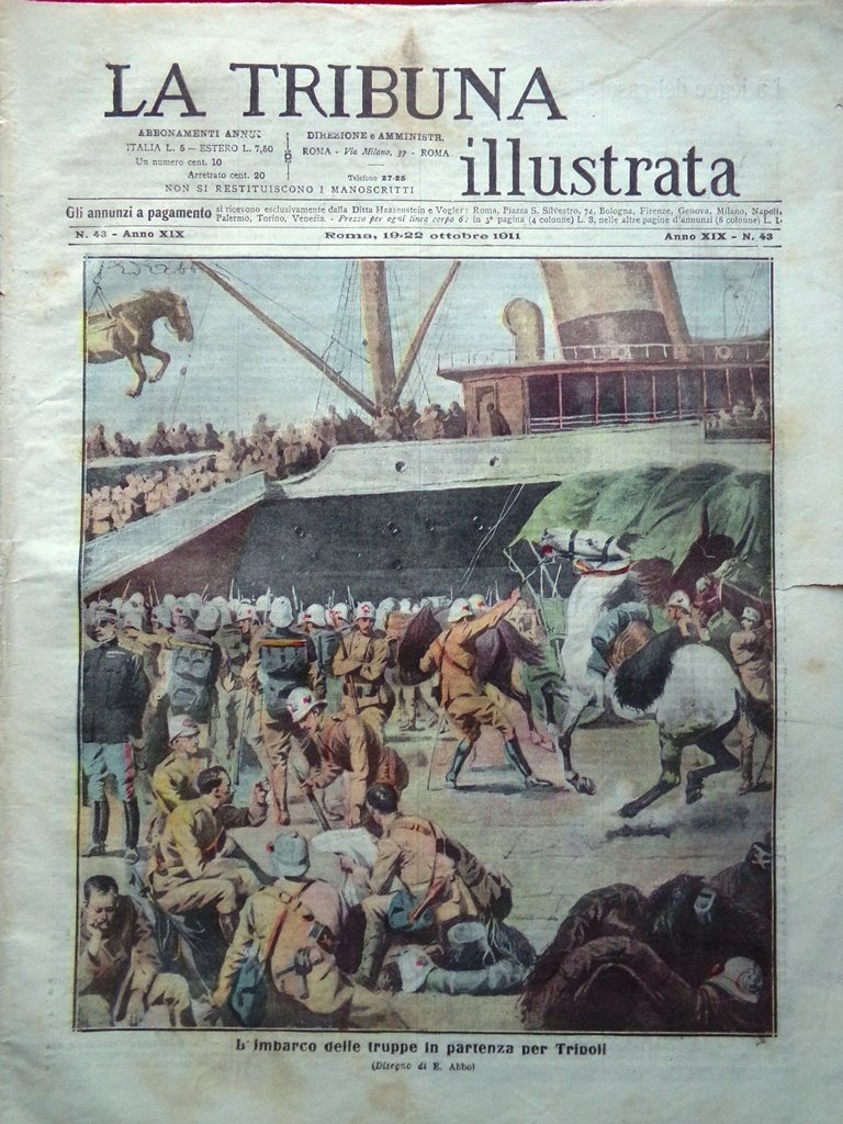 La Tribuna Illustrata 22 Ottobre 1911 Tripolitania Manciana Superstizioni Turchi