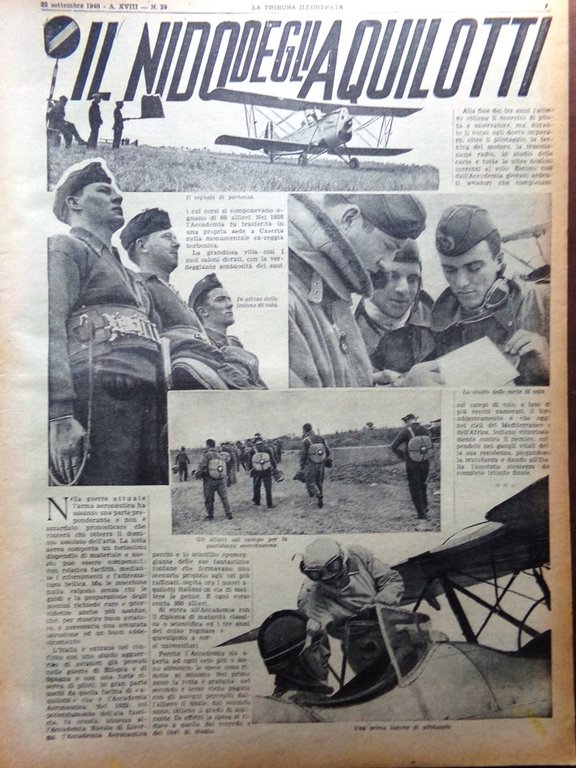 La Tribuna Illustrata 22 Settembre 1940 WW2 Bombe Londra Ungheria …