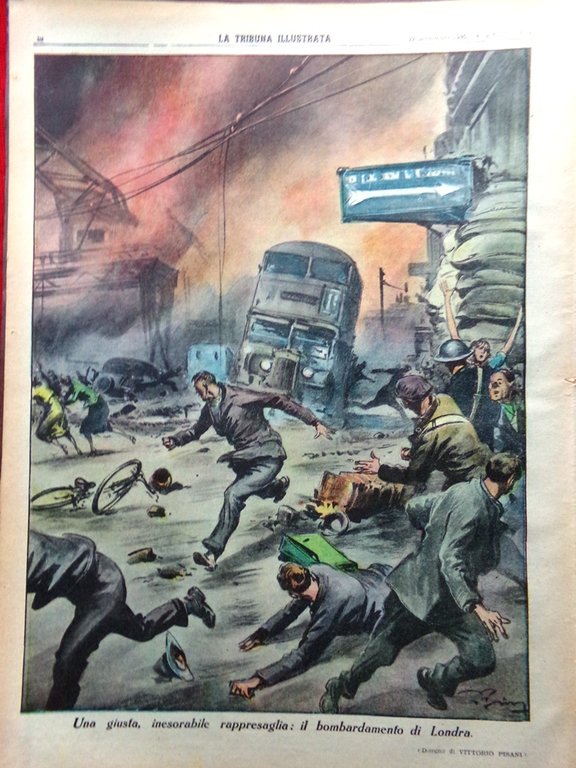 La Tribuna Illustrata 22 Settembre 1940 WW2 Bombe Londra Ungheria …