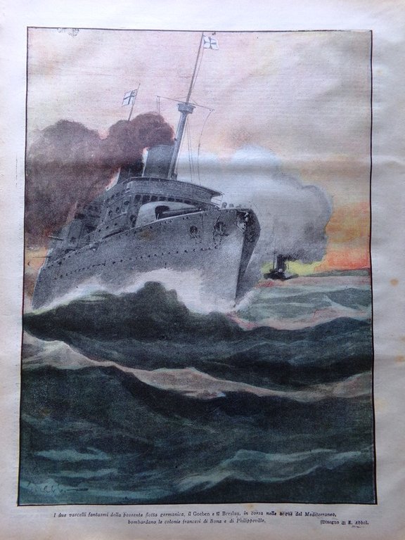 La Tribuna Illustrata 23 Agosto 1914 WW1 Niš Adelaide Ristori …