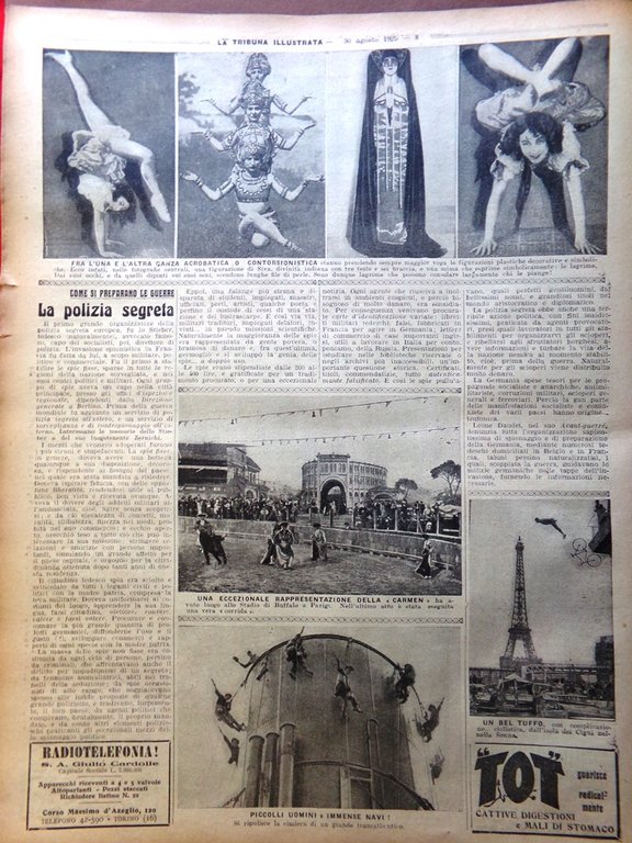 La Tribuna Illustrata 23 Agosto 1925 Xavier de Montepin Pavlova …