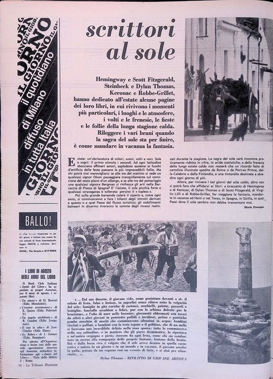 La Tribuna Illustrata 23 Agosto 1964 Kakeroma Crane Taylor Millain …
