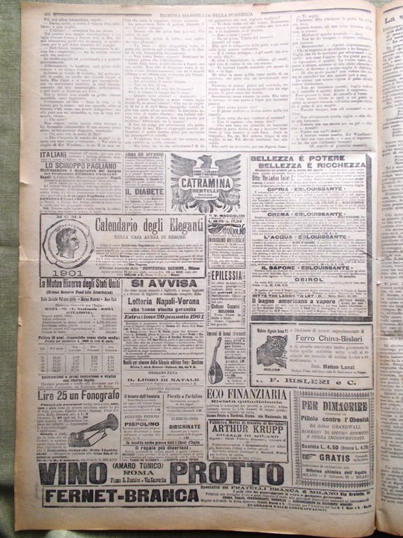 La Tribuna Illustrata 23 Dicembre 1900 Veterano Paccini Re Inverno …