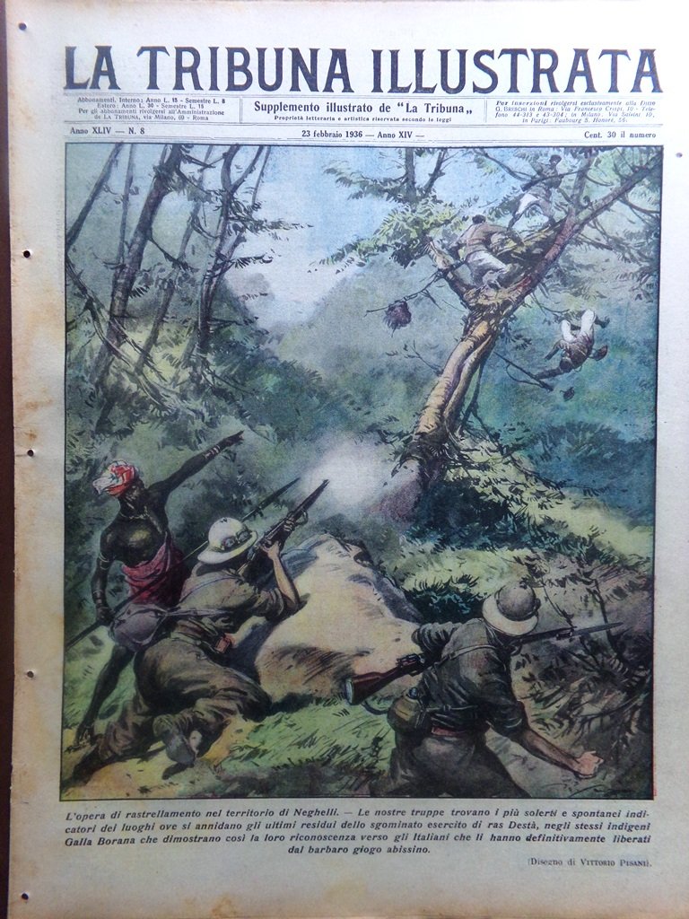 La Tribuna Illustrata 23 Febbraio 1936 Destà Damtù Cinematografo Automobile …