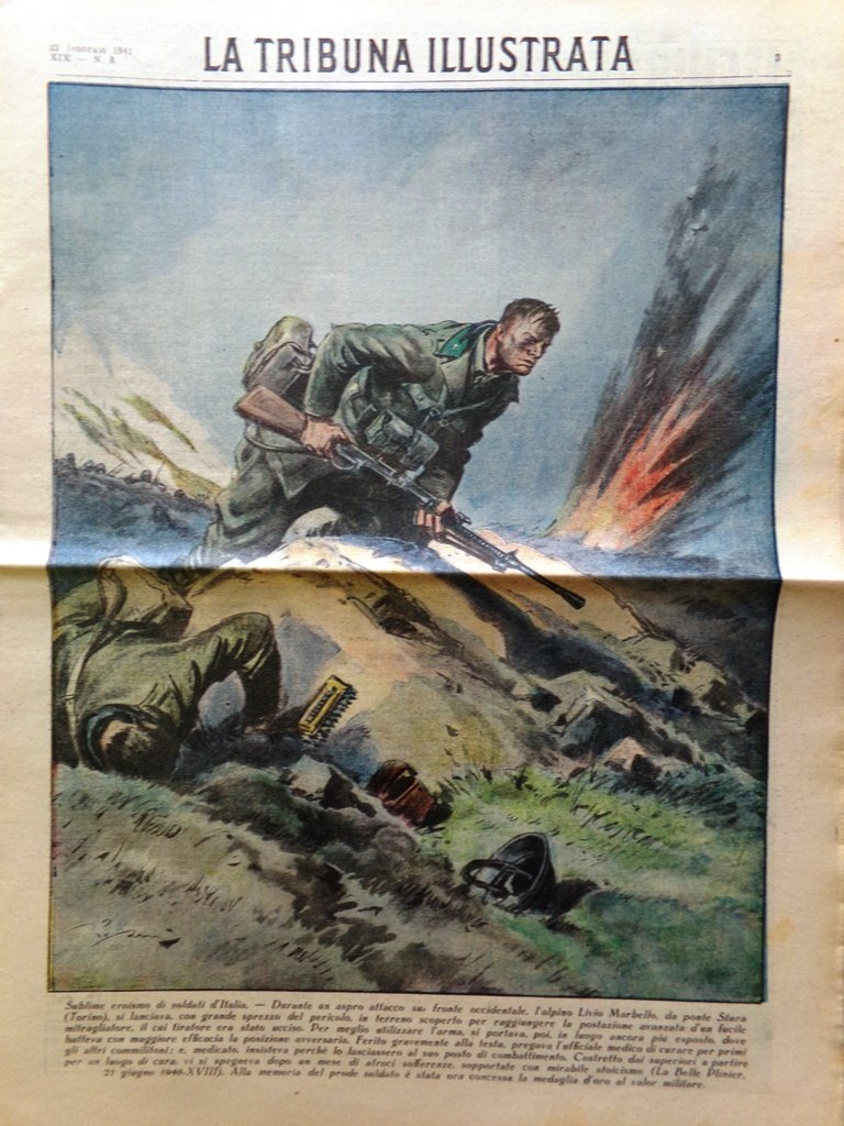 La Tribuna Illustrata 23 Febbraio 1941 WW2 Marbello Bojardo Aerei …