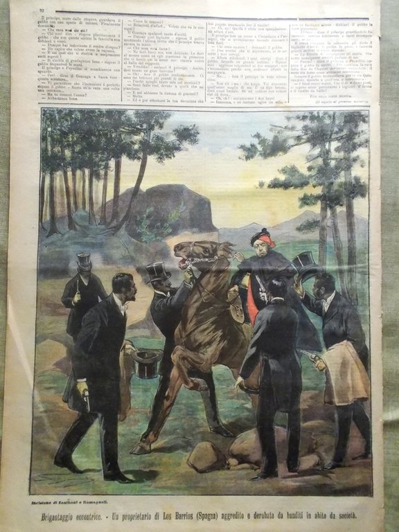 La Tribuna Illustrata 23 Gennaio 1898 Barambaras Feste Palermo Maestri …