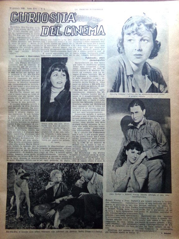 La Tribuna Illustrata 23 Gennaio 1938 Automobilismo Nozze in Grecia …