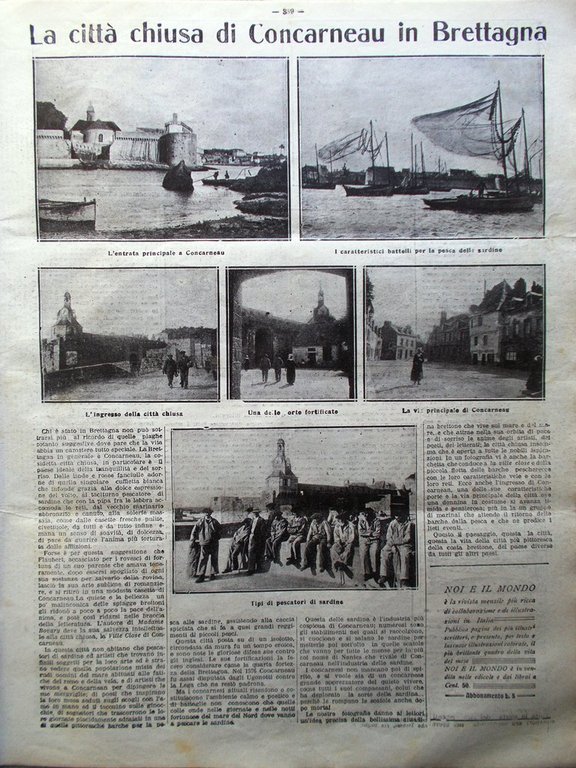 La Tribuna Illustrata 23 Giugno 1912 Concarneau Bretagna Processo Arvedi …