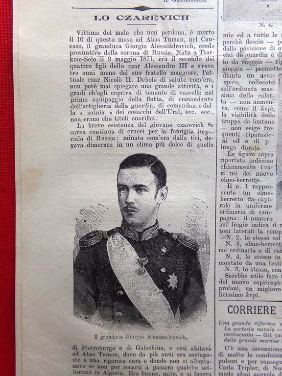 La Tribuna Illustrata 23 Luglio 1899 Brigantaggio Sardegna Georgij Romanov …