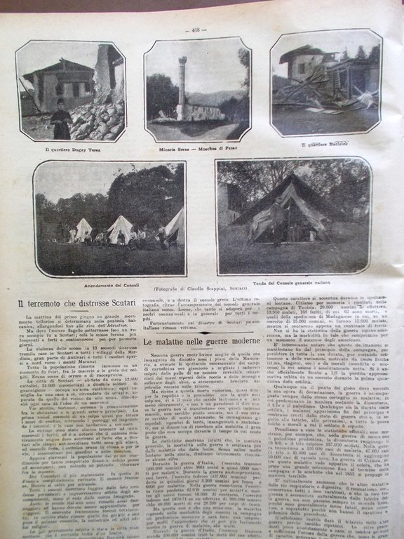 La Tribuna Illustrata 23 Luglio 1905 Farfadet Terremoto Scutari Giappone …