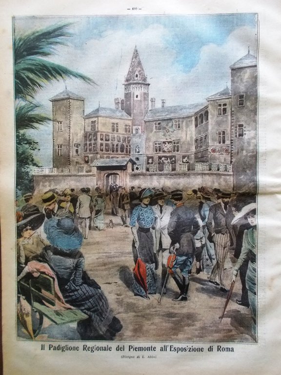 La Tribuna Illustrata 23 Luglio 1911 Padiglioni Regionali Ansaldo Ademollo …