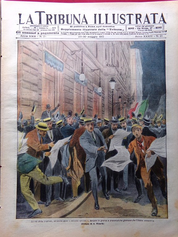 La Tribuna Illustrata 23 Maggio 1915 WW1 Alpini Tunnel Manica … | Immagine Gallery 2