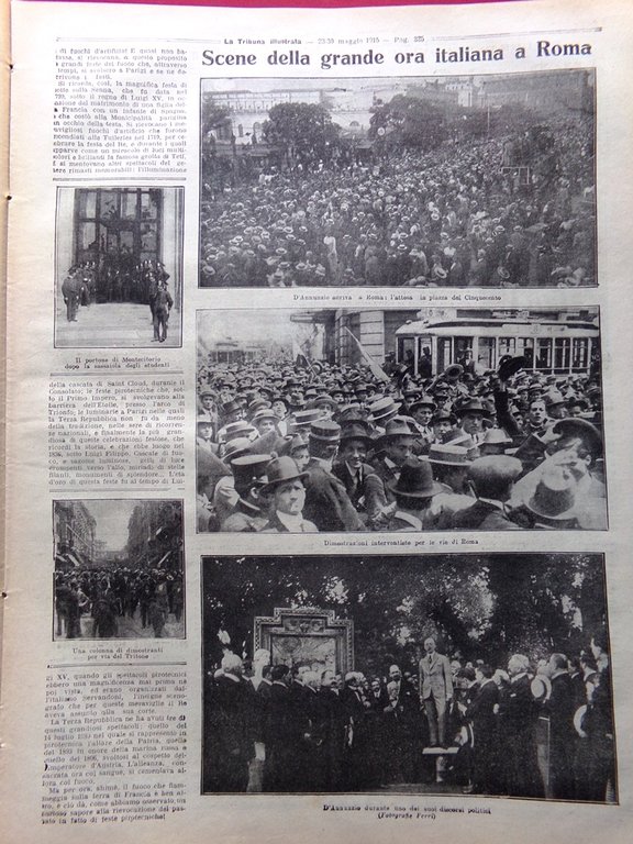 La Tribuna Illustrata 23 Maggio 1915 WW1 Alpini Tunnel Manica … | Immagine Gallery 3