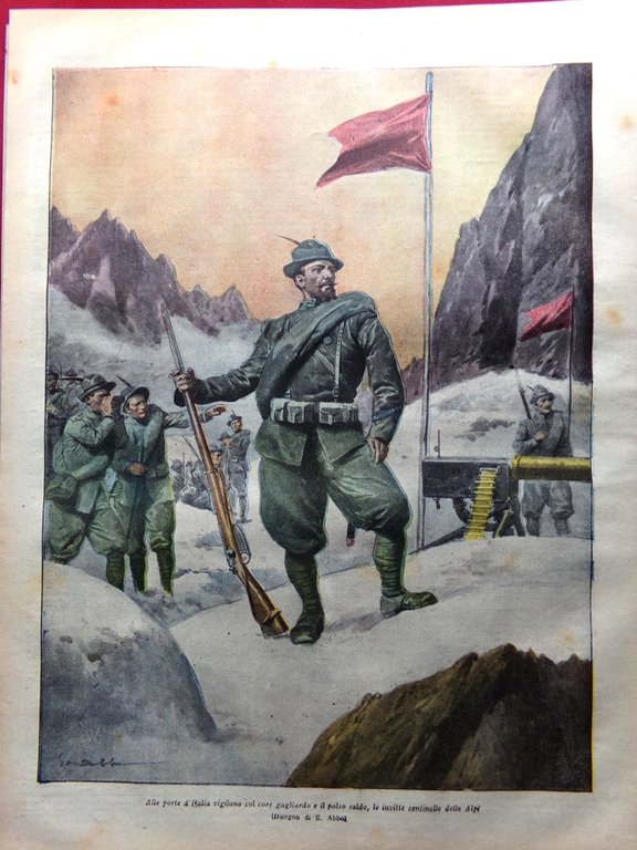 La Tribuna Illustrata 23 Maggio 1915 WW1 Alpini Tunnel Manica … | Immagine Gallery 4