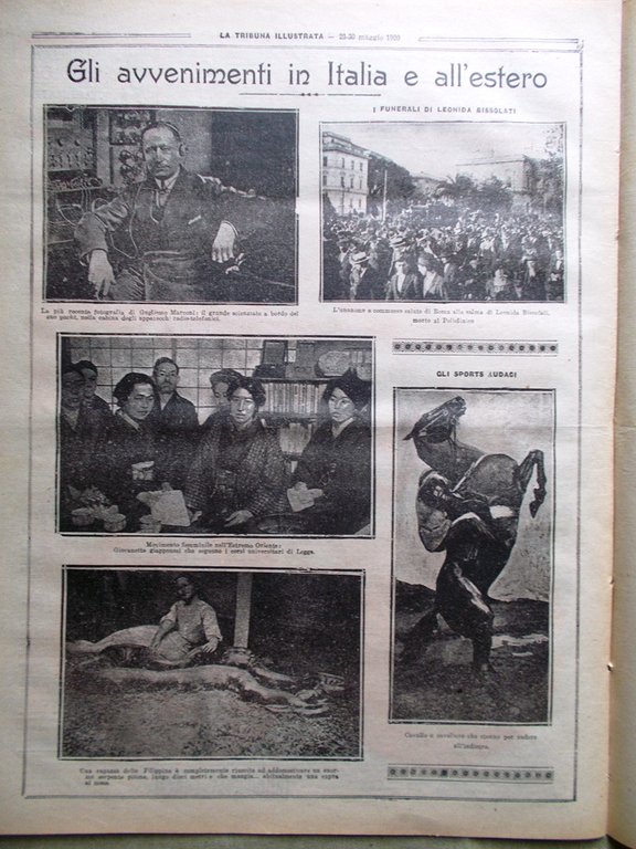 La Tribuna Illustrata 23 Maggio 1920 Incas Guglielmo Marconi Bissolati …