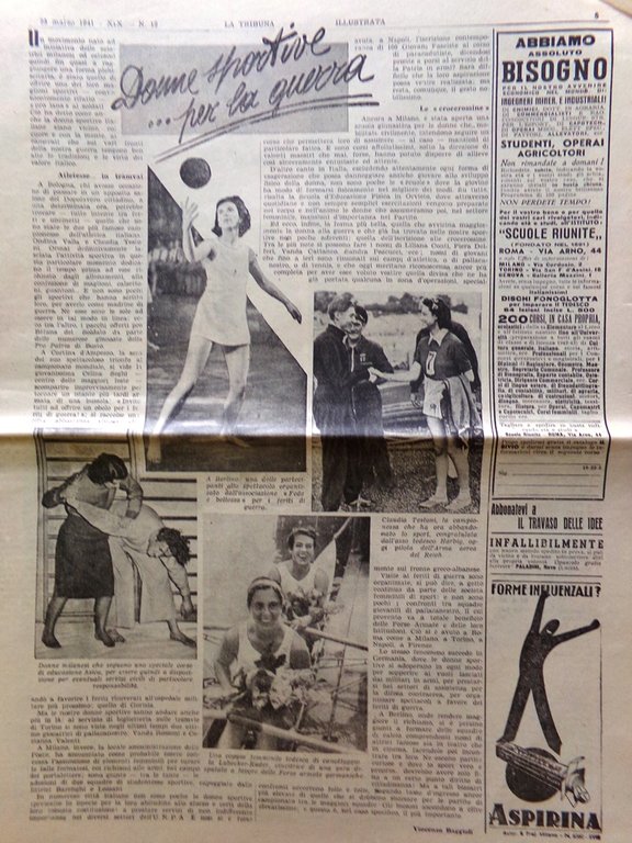 La Tribuna Illustrata 23 Marzo 1941 WW2 Mozart Bombardamento Aereo …