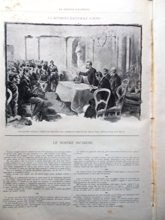 La Tribuna Illustrata 23 Novembre 1890 Robert Koch Tubercolosi Elezioni …