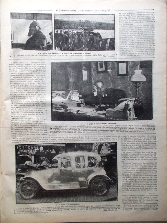 La Tribuna Illustrata 23 Novembre 1913 Pirandello Donna Atwood Pieve …