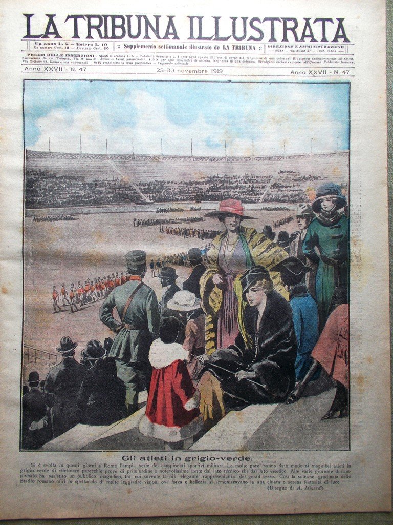 La Tribuna Illustrata 23 Novembre 1919 Sciopero Minatori Hindenburg Nino …