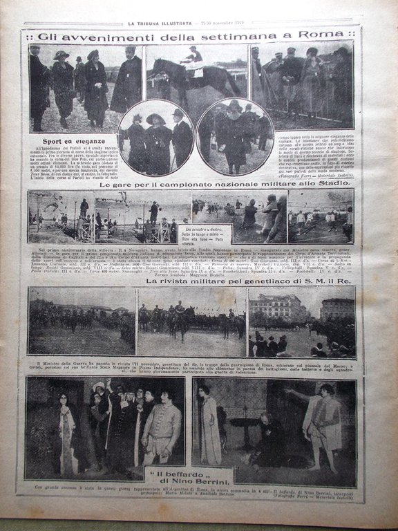 La Tribuna Illustrata 23 Novembre 1919 Sciopero Minatori Hindenburg Nino …