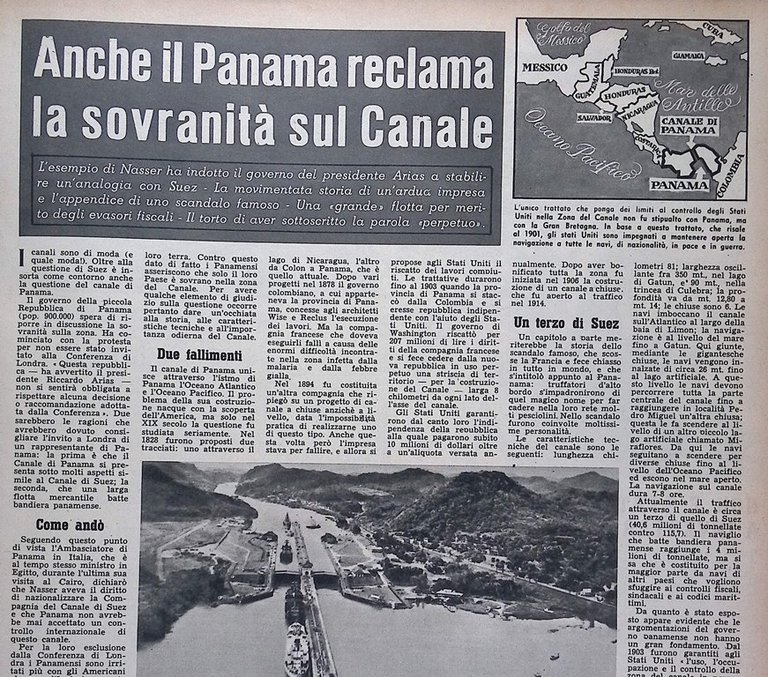 La Tribuna Illustrata 23 Settembre 1956 Marilyn Canale Panama Suez …