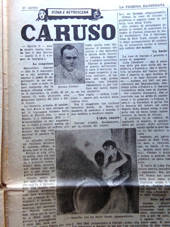 La Tribuna Illustrata 24 Agosto 1941 WW2 Honved Enrico Caruso …