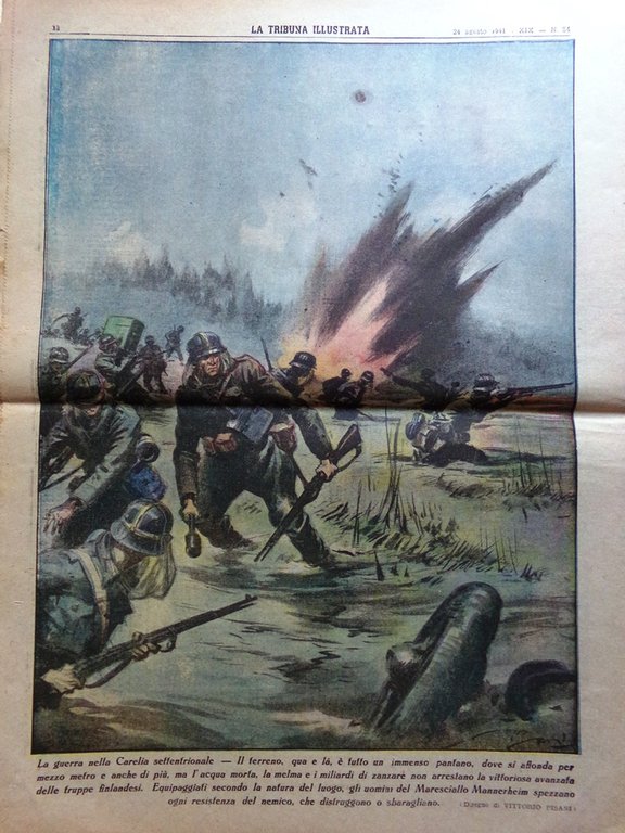 La Tribuna Illustrata 24 Agosto 1941 WW2 Honved Enrico Caruso …