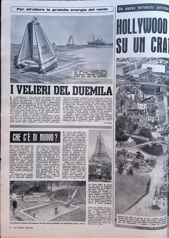 La Tribuna Illustrata 24 Agosto 1958 Nautilus Marilyn Hollywood Konrads …