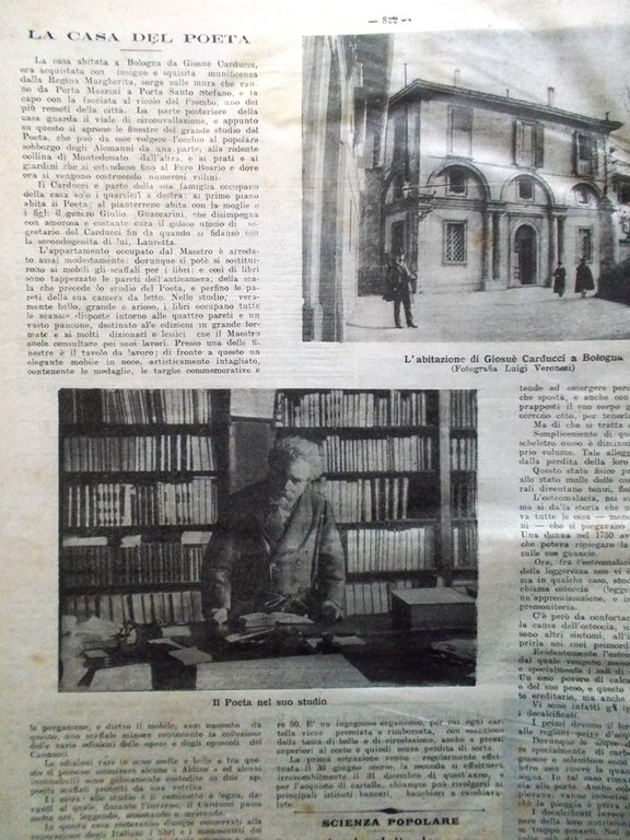 La Tribuna Illustrata 24 Dicembre 1905 Carducci Stazione Termini Roma …