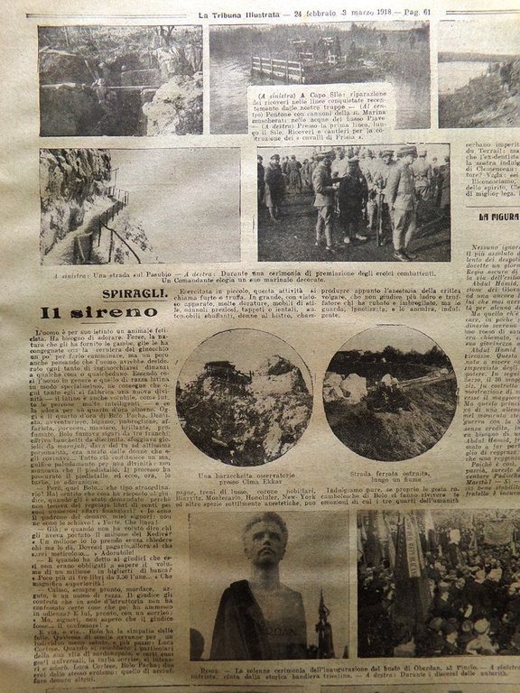 La Tribuna Illustrata 24 Febbraio 1918 WW1 Marinai Hamid Croce … | Immagine Gallery 2