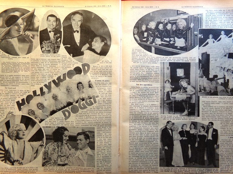 La Tribuna Illustrata 24 Febbraio 1935 Garbo Ciclismo Gioconda Dischi …