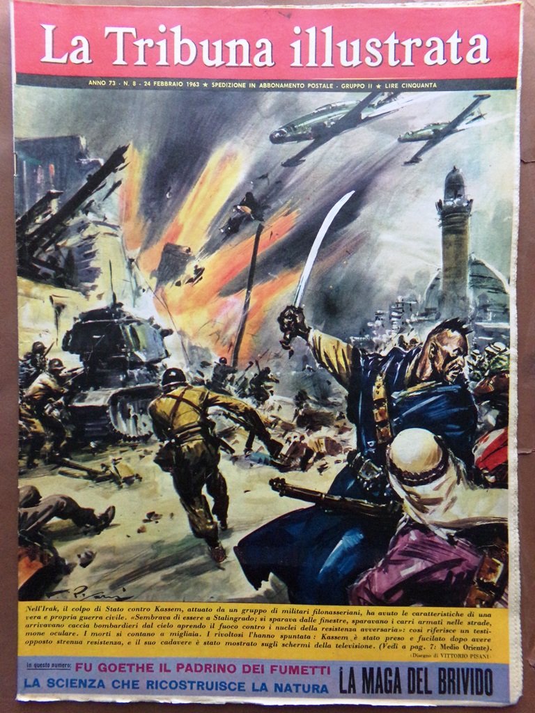 La Tribuna Illustrata 24 Febbraio 1963 Iraq Qasim Marceau Hussein …