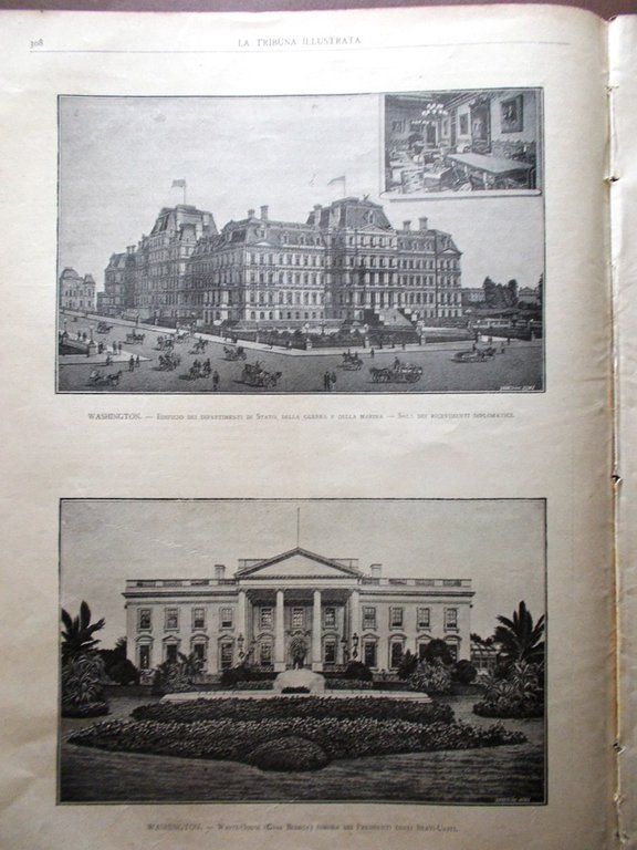 La Tribuna Illustrata 24 Maggio 1891 Washington Forteguerri Morte Ignazio …