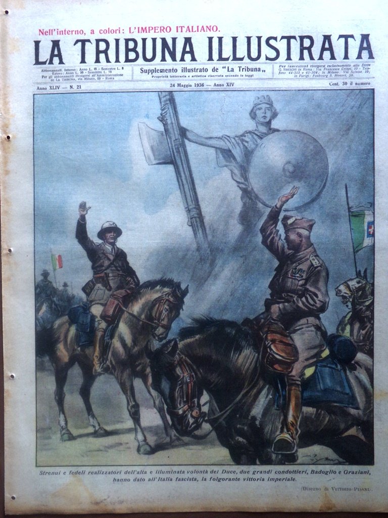 La Tribuna Illustrata 24 Maggio 1936 Harar Addis Abeba Impero …