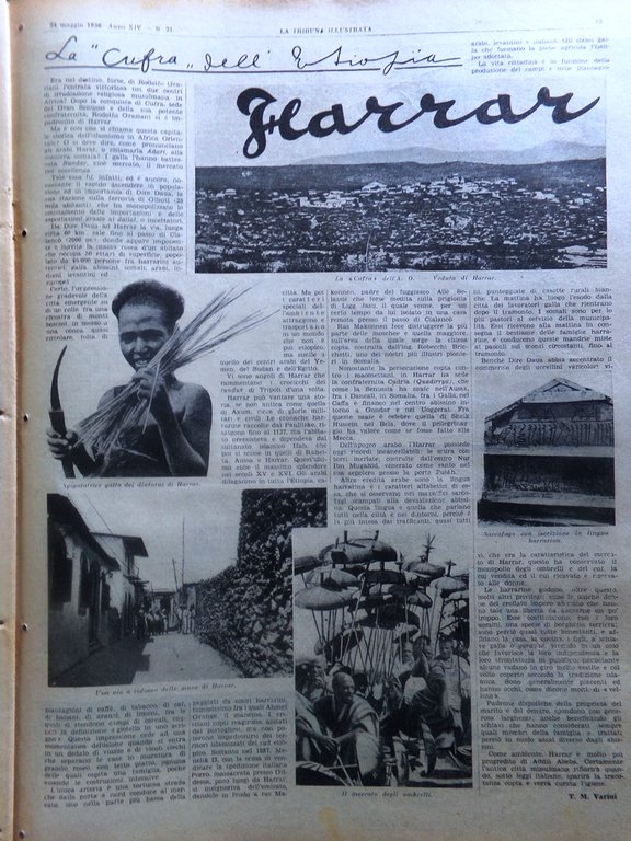 La Tribuna Illustrata 24 Maggio 1936 Harar Addis Abeba Impero …