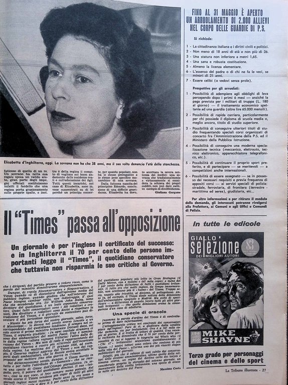 La Tribuna Illustrata 24 Maggio 1964 Pumar Assuan Times Walker …