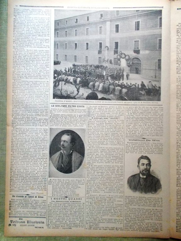 La Tribuna Illustrata 24 Marzo 1901 Marietta Salerno Adua De …