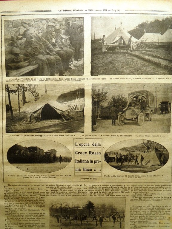 La Tribuna Illustrata 24 Marzo 1918 WW1 Batterie Piave Croce … | Immagine Gallery 2