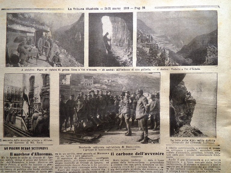 La Tribuna Illustrata 24 Marzo 1918 WW1 Batterie Piave Croce … | Immagine Gallery 4