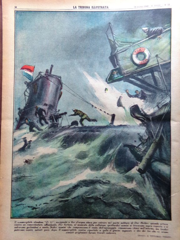 La Tribuna Illustrata 24 Marzo 1940 WW2 Torre di Pisa …
