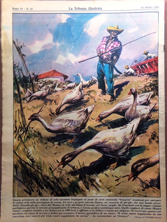 La Tribuna Illustrata 24 Marzo 1963 Autostrade Canzonette Vangelo Machen …