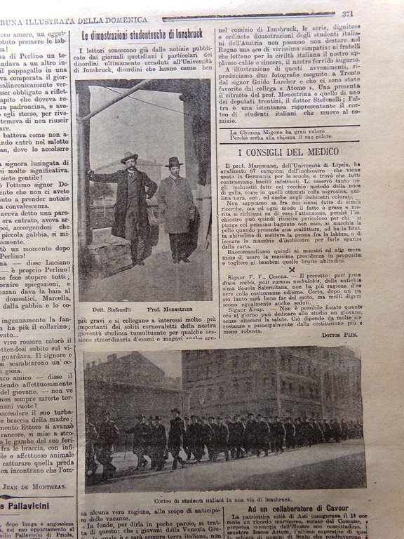 La Tribuna Illustrata 24 Novembre 1901 Dimostrazioni Innsbruck Pallavicini Papa