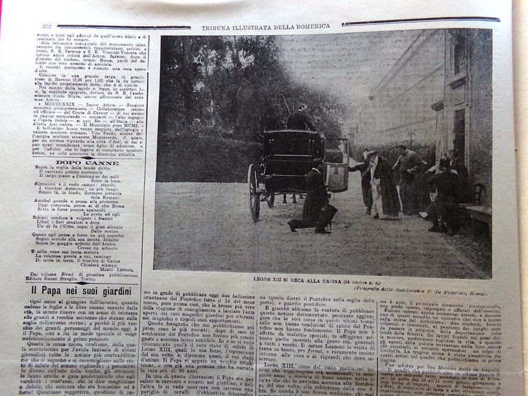 La Tribuna Illustrata 24 Novembre 1901 Dimostrazioni Innsbruck Pallavicini Papa