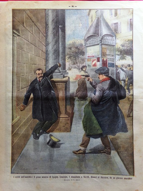 La Tribuna Illustrata 24 Novembre 1912 Assassinio Canalejas Costantinopoli Libia