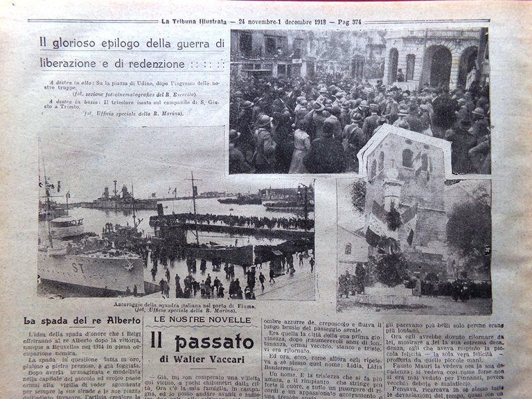 La Tribuna Illustrata 24 Novembre 1918 WW1 Re Italia Trento … | Immagine Gallery 4
