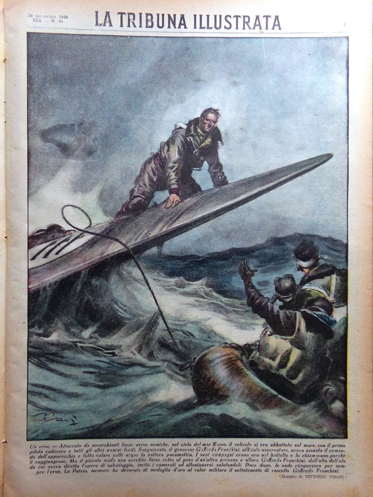 La Tribuna Illustrata 24 Novembre 1940 WW2 Grecia Franchini Terremoto …