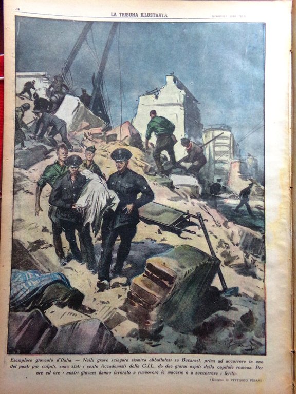 La Tribuna Illustrata 24 Novembre 1940 WW2 Grecia Franchini Terremoto …