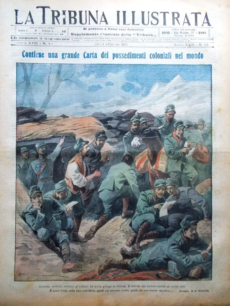 La Tribuna Illustrata 24 Ottobre 1915 WW1 Val di Landro …